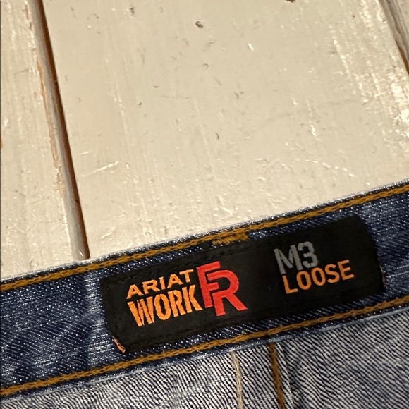 Ariat Men's FR M3 Jeans 40x34 Blue Loose Straight Fire Resistant Work Jeans - Picture 6 of 8